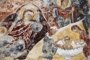 Verfallenes Fresko in der Santa Maria dell