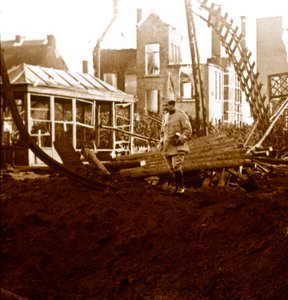 Bahnhof Deinze, Flandern, Belgien, ca. 1914-1918