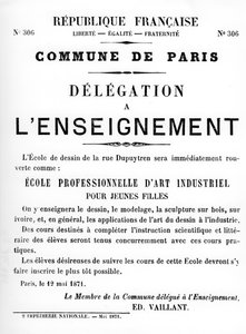 Delegation a LEnseignement, aus Französische politische Plakate der Pariser Kommune