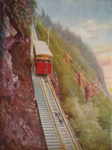 Abstieg vom Stanserhorn - Eine Schweizer Bergbahn, 1926 von Unbekannt