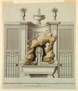 Entwurf für einen Wandbrunnen