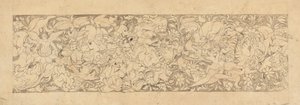 Design von ineinander verschlungenen Tieren und Pflanzen, 18.-19. Jahrhundert