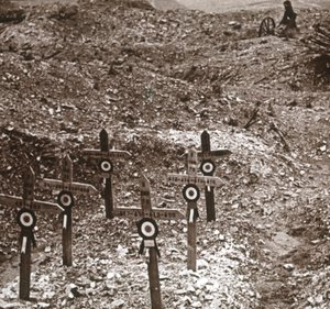 Zerstörte Batterie, Fort Vaux, Nordfrankreich, um 1914-1918