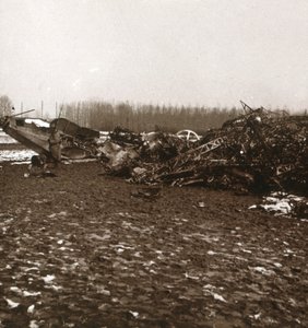 Zerstörter Zeppelin, ca. 1914-1918