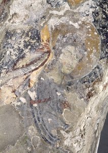 Detail eines frühchristlichen Freskos in der Apsis von Unbekannt