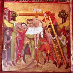 Detail vom Abstieg vom Kreuz. Norddeutsche Schule, 1435-1440