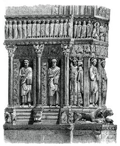 Detail des Portals von St. Trophimus, Arles, 12. Jahrhundert, 1870 von Unbekannt