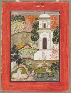 Devagandhara Ragini: Ein Asket im Rückzug, aus der Ragamala-Serie, um 1760 von Unbekannt