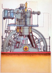 Dieselmotor: Verbrennungsmotor erfunden von Rudolph Diesel im Jahr 1897 c1910 von Unbekannt