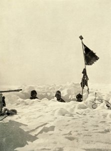 Graben zur Bestimmung der Schneetiefe über einem Depot, um 1908, 1909 von Unbekannt