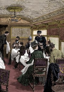 Speisewagen im Orient-Express von Unbekannt