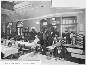 Speisesaal in einem Rowton House, Hammersmith, London, ca. 1902-1903