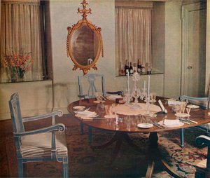 Esszimmer der von Herman Schryver entworfenen Wohnung am Grosvenor Square, London, 1936