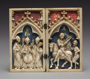 Diptychon mit Szenen aus dem Leben des Heiligen Martin von Tours: Die Weihe des Heiligen Martin..., 134