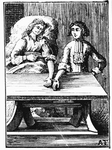 Direkte Bluttransfusion von Person zu Person am Handgelenk durchgeführt, 1679 von Unbekannt