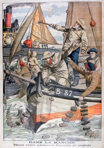 Streit zwischen französischen und englischen Fischern im Ärmelkanal, 1904