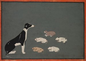 Hund mit Welpen, ca. 1780