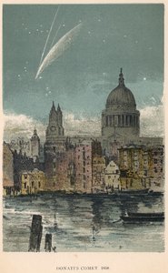 Donatis Komet von 1858 über der St. Pauls Kathedrale, London, 1884