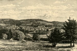 Dorking, von der Straße zu den Denbies, 1898 von Unbekannt