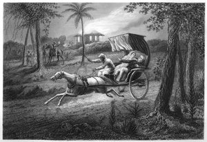 Dr. Graham in seiner Kutsche von den Sealkote-Meuterern erschossen, 1857, ca. 1860