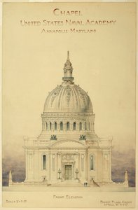 Zeichnung, Kapelle, U.S. Naval Academy von Unbekannt