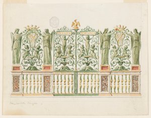 Zeichnung, Entwurf für ein Kapellentor, 1845