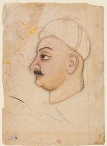 Zeichnung eines Mannes mit ungewöhnlichem Turban