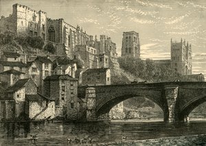 Durham vom Fluss aus, 1898 von Unbekannt