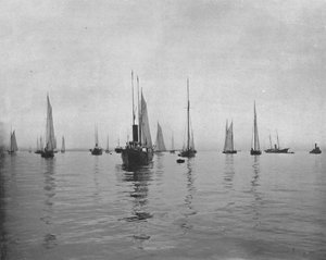 Früher Morgen in der New Yorker Bucht, USA, ca. 1900 von Unbekannt