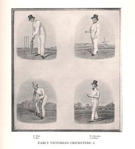 Frühe viktorianische Cricketspieler, 19. Jahrhundert, 1912 von Unbekannt