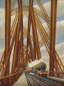 East Coast Express überquert die Forth Bridge, 1926 von Unbekannt