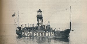 East Goodwin Feuerschiff anderthalb Meilen östlich der Goodwin Sands, 1937