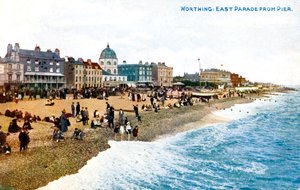 East Parade vom Pier, Worthing, Sussex, frühes 20. Jahrhundert