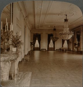 Ostzimmer, in dem Empfänge stattfinden, Weißes Haus, Washington D.C., ca. 1900