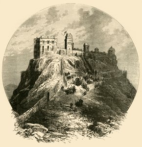 Edinburgh Castle, wie es vor der Belagerung von 1573 war, 1890