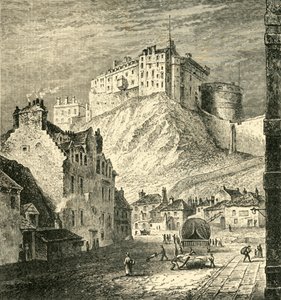 Edinburgh Castle, von den Kings Mews, 1825, 1890