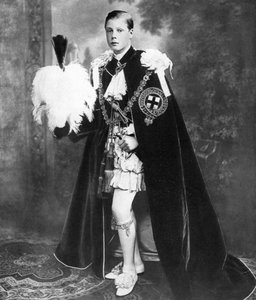 Edward, Prinz von Wales als Ritter des Hosenbandordens, frühes 20. Jahrhundert