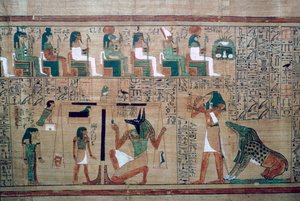 Ägyptischer Papyrus mit einer Darstellung des 