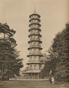 Version einer Pagode im Kew Gardens aus dem 18. Jahrhundert, um 1935