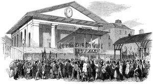 Wahlkampf in Covent Garden während der Westminster-Wahl, London, 1852 von Unbekannt