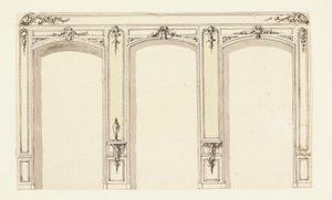 Erhebung der Wand mit drei Nischen