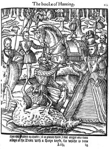 Elizabeth I. führt die Zeremonie des Hirschprüfens durch, 1576 von Unbekannt