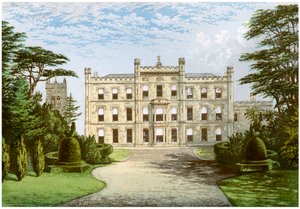 Elvaston Castle, Derbyshire, Residenz des Earl of Harrington, um 1880