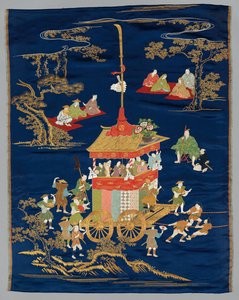 Bestickte Fukusa, späte 1800er-frühe 1900er von Unbekannt