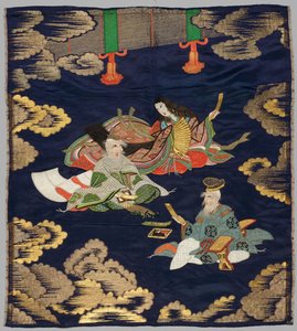Bestickte Fukusa, späte 1800er-frühe 1900er Jahre von Unbekannt