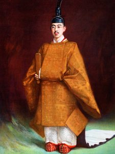 Kaiser Hirohito in seinen Krönungsgewändern, ca. 1924-1926