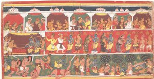 Begegnungen in Mathura: Seite aus einem verstreuten Bhagavata Purana