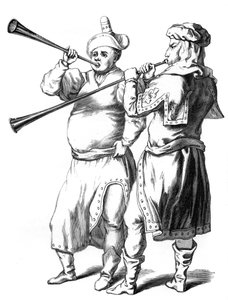 Englische Trompeter, 1375, 1849 von Unbekannt