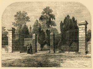 Eingang zum Brompton Friedhof, ca. 1876 von Unbekannt