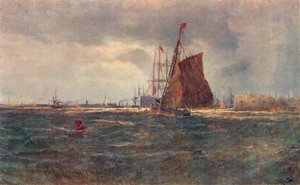 Eingang zum Hafen von Portsmouth, spätes 19. Jahrhundert, 1906